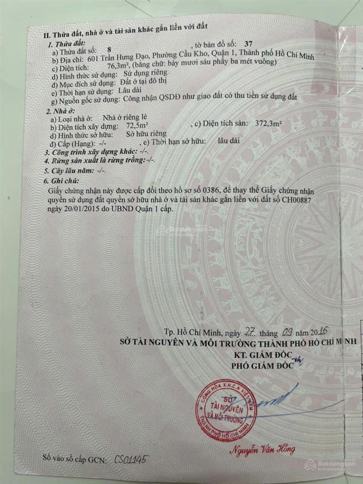 Bán nhà trần hưng đạo, 4.5x20m, 5 tầng, 46.5 tỷ. hàng hiếm giá tốt