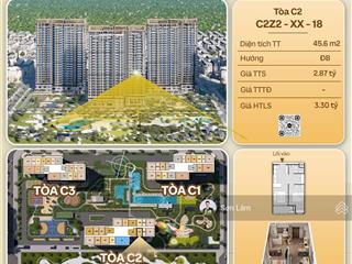 Độc quyền căn 1 ngủ cộng đẹp nhất tòa c2  trục 18  tầng trung  view bể bơi