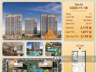 Mở bán căn studio tòa s3 chung cư trinity square  tầng 16