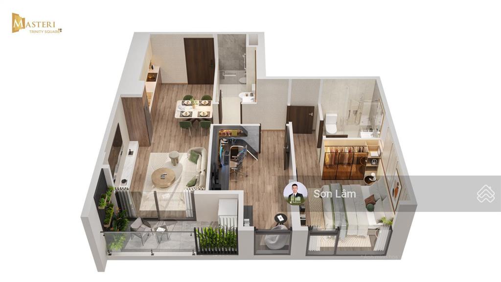 Mở bán căn 2 phòng ngủ 2wc chung cư trinity square tòa s giá tốt