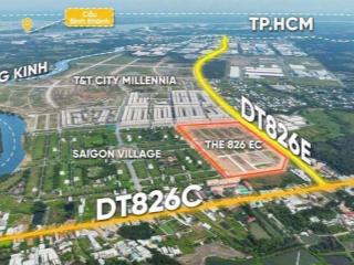 Bán đất nền dự án the 826ec (saigon village gđ2), xã long hậu, long an giá đầu tư chỉ 35 triệu/m2
