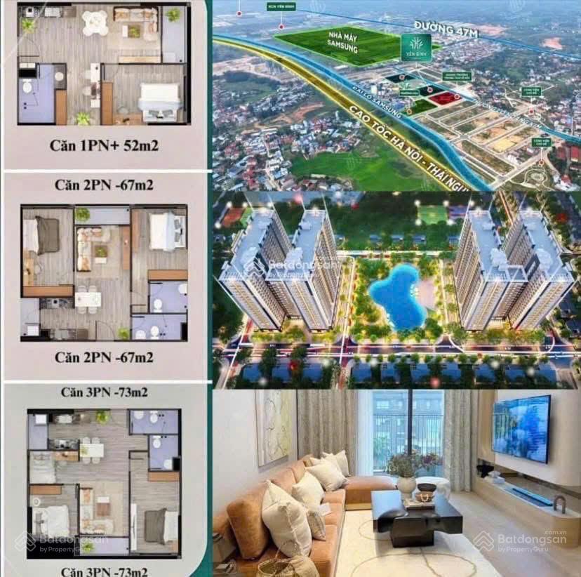 Mở bán chung cư yên bình complex toà tt03 trung tâm khu công nghệ yên bình, giá chỉ 24.6 tr/m2