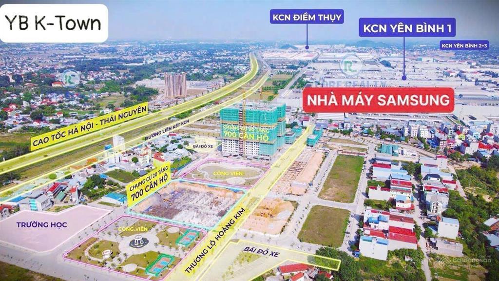 Mở bán chung cư yên bình complex toà tt03 trung tâm khu công nghệ yên bình, giá chỉ 24.6 tr/m2