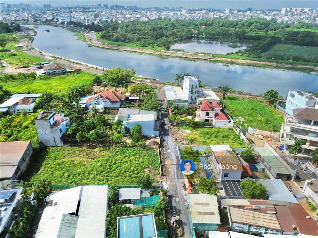 Bán 350m2 đất mặt tiền gần sông, khu sơn ca vườn lài, an phú đông, xây cao tầng ok, giá 19 tỷ tl