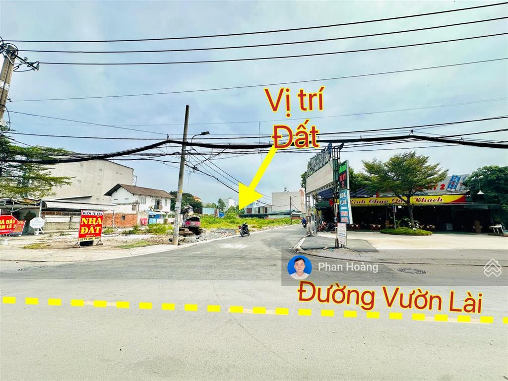 Bán 107,4m2 đất số 114 vườn lài,đối diện coffe kenbar, đường nhựa 7m, xây được cao tầng, giá 8.9tỷ