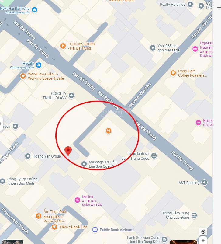 Siêu phẩm  mặt tiền hai bà trưng, quận 3 dt15m x 28m công nhận 400m2 hd 9000 usd giá165 tỷ