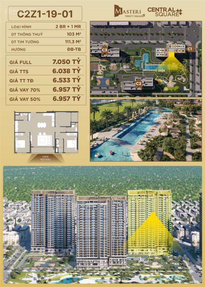 Chung cư cao cấp masteri vinhomes ocean park 2 đầu tư từ móng, giá quá hời