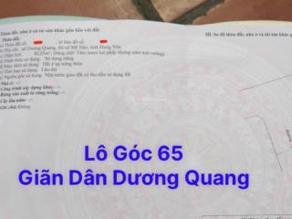 Hiếm bán lô góc 82m2 hai mặt tiền tại dương quang, mỹ hào, hưng yên