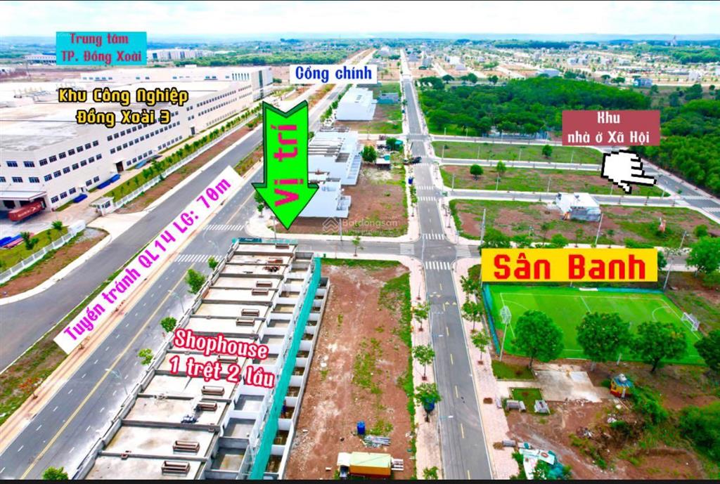 Lô góc 2 mặt tiền 7 mét x 26 mét đường 45m đối diện khu công nghiệp, giá tốt nhất thị trường