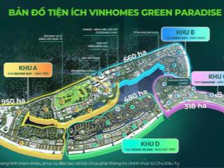 Vinhomes green paradise dự án nghỉ dưỡng hàng đầu booking 100tr có hoàn lại.  0918 423 *** mr quý