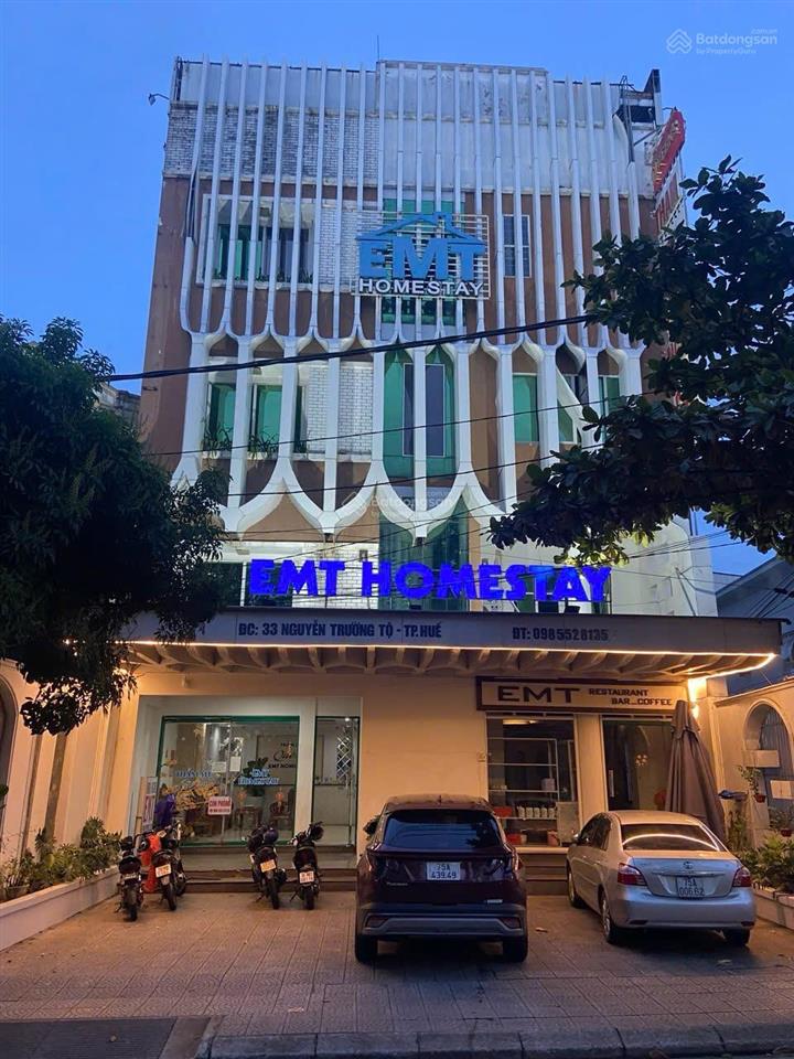 Bán khách sạn 5 tầng gồm 21 phòng thu nhập 120tr/th mặt tiền nguyễn trường tộ tp huế giá 21.5tỷ