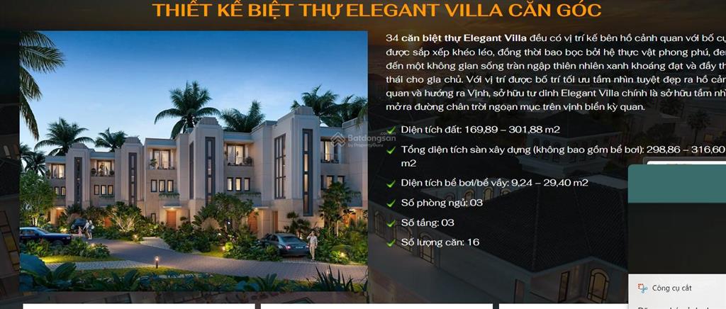 Bán căn biệt thự biệt lập tại giai đoạn 3 phân khu lagoon residences hạ long dt 221m2 cực hấp dẫn