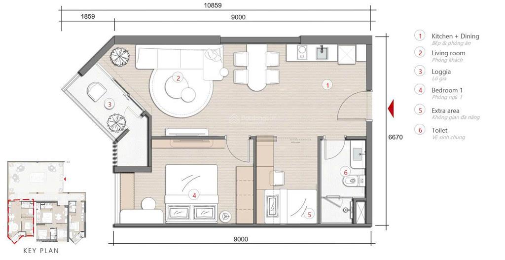E xuân bán căn studio dự kiến 1tỷ650 căn hộ cao cấp skm nằm trên trục đường hoàng quốc việt full nt