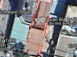 Bán nhà cấp 4 đã cũ, ngang 6,5m dài 29m, tổng diện tích 189,8m2 có 109,2m2 đất ở,  0907 063 ***