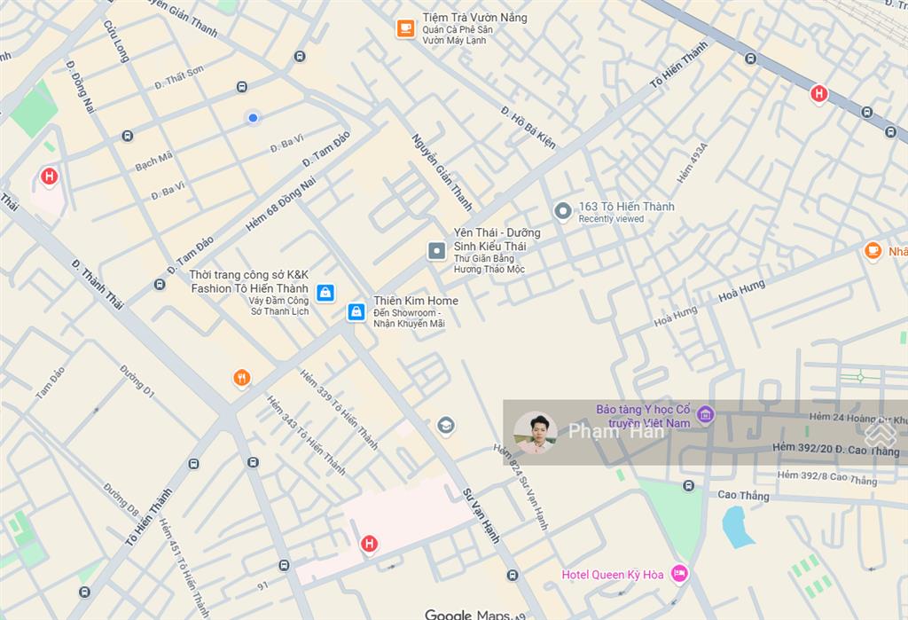 Bán nhà hxh 70.3m2, 15 tỷ, 1 trệt, 2 lầu tô hiến thành, q10, hcm