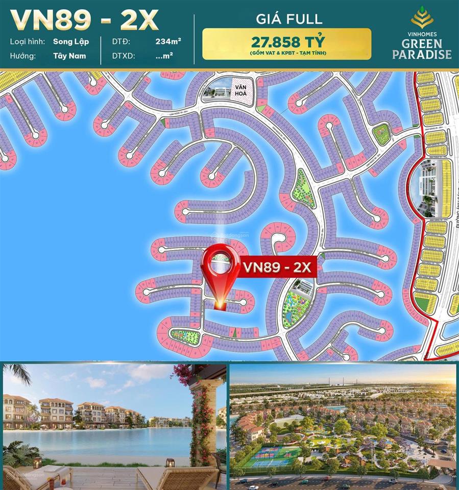 Vinhomes cần giờ em còn căn sl vn892x chẵn 234m2 tại phân khu vip nhất vn còn giá full 27,8 tỷ