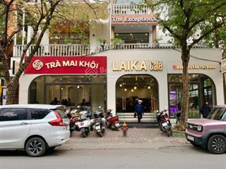 Cho thuê nhà lô góc mặt phố nguyễn thị định.dt 180m*3t, 1 hầm, 2 mặt tiền 15m. giá 190tr/th