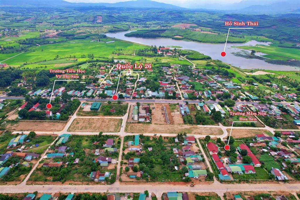Hàng hiếm chỉ 650 triệu có lô đất biệt thự vườn tại trung tâm thị trấn m'drắk, đắk lắk hơn 200m