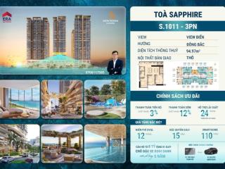 Bán căn 3pn newtown đà nẵng, diện tích 94,97m2 trực diện biển và sheraton resort