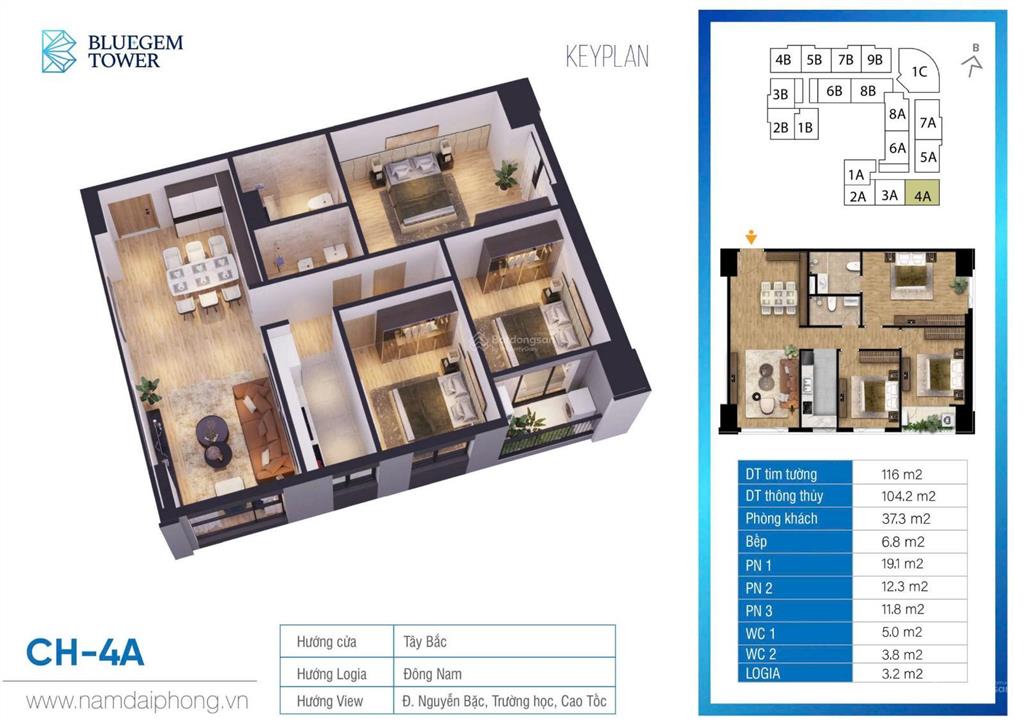 Bán suất ngoại giao duy nhất căn 3pn view sông đẹp nhất dự án, ht vay ls 0% + ck 8.5%