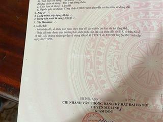 Bán lô đất 80m² full thổ cư ngay bìa làng nội đồng, view kđt hud mê linh sát vành đai 4