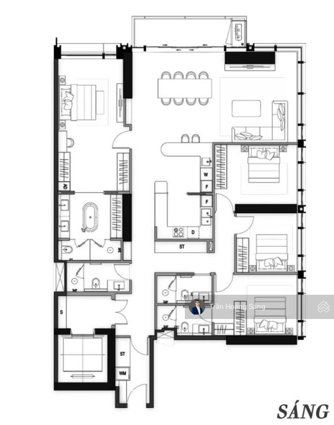 Sáng trần  bán căn 4 pn the opusk  metropole thủ thiêm dt 214m2 view sông. giá bán 89,9 tỷ