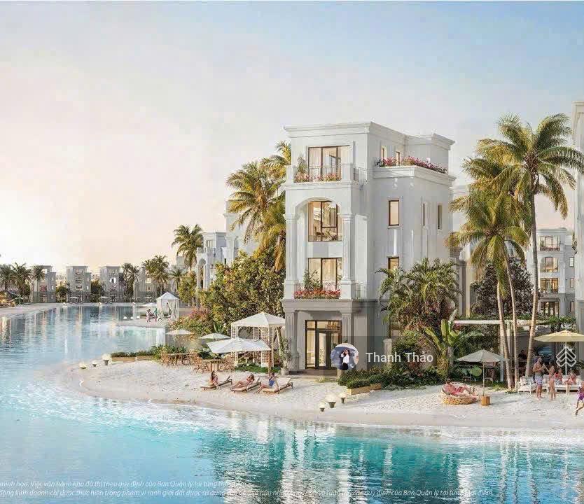 Gấp căn song lập cần giờ 309m2 phong cách indochine vn69 đối diện công viên, mặt biển sau nhà