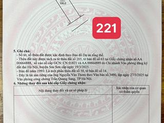 Cần bán gấp 100m2 đất thổ cư sóc sơn, mặt đường 2 ô tô tránh, gần ubnd xã minh phú sóc sơn