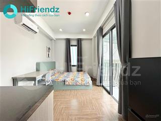 Siêu phẩm studio ban công  máy giặt riêng  nhà mới 100% ngay khu ẩm thực bùi đình tuý