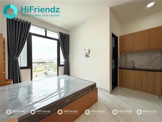 Cho thuê căn hộ dịch vụ cao cấp mới 100%  dạng studio ban công, cửa sổ  full nt  máy giặt riêng