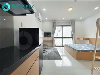 Cho thuê căn hộ studio cửa sổ trời  ngay cầu thị nghè sát q1  đậu được ô tô  có bảo vệ