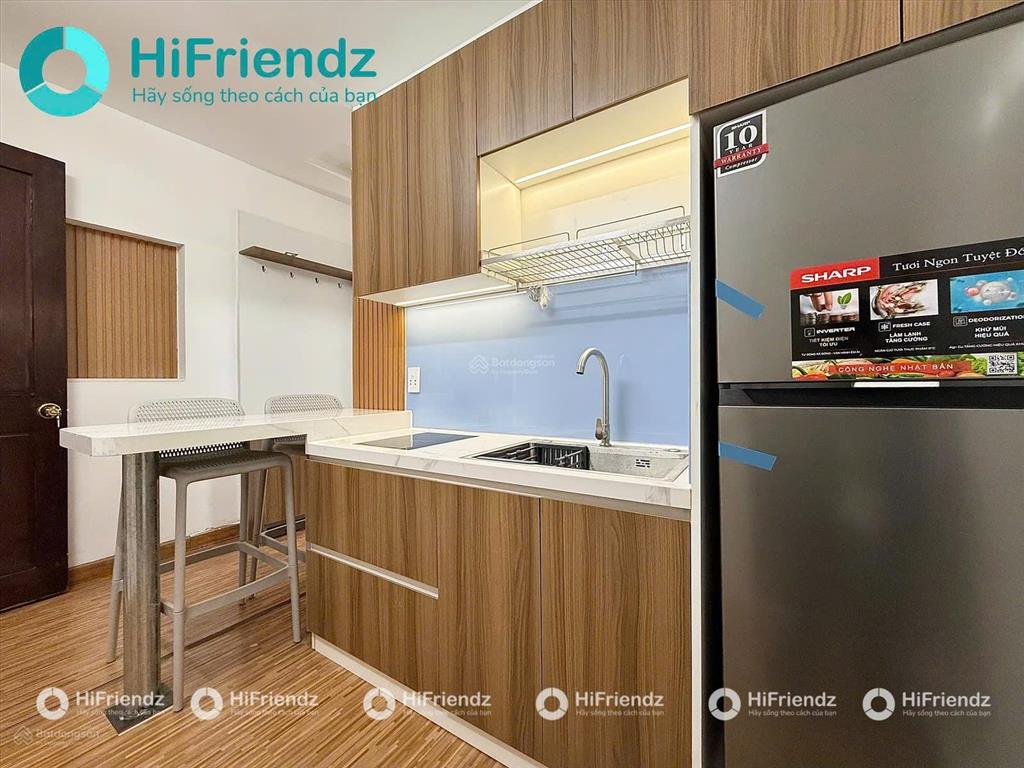 Nhà mới hoàn công cho thuê 1 phòng ngủ bancol full nt cao cấp ngay chợ bà chiểu trung tâm bt