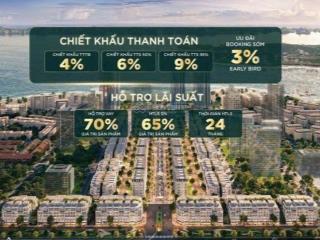 Booking sớm chiết khấu 3% shophouse sora bay hạ long, 120 triệu/m2, 115.4m2, 11pn, tây bắc