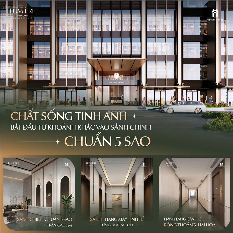 3pn căn góc tháp a, diện tích lớn 103.4m2  chỉ 13,588 tỷ  có chiết khấu 2% sớm, lumiere midtown