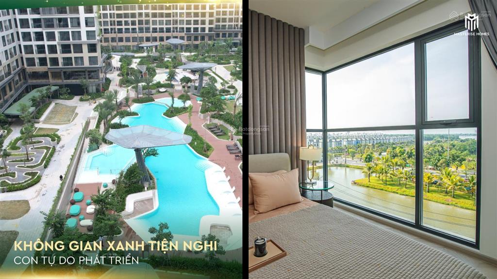 2pn layout hiếm, view hồ bơi và sông  bán 5 tỷ 812, diện tích tới 80m2  lumiere boulevard, ở liền