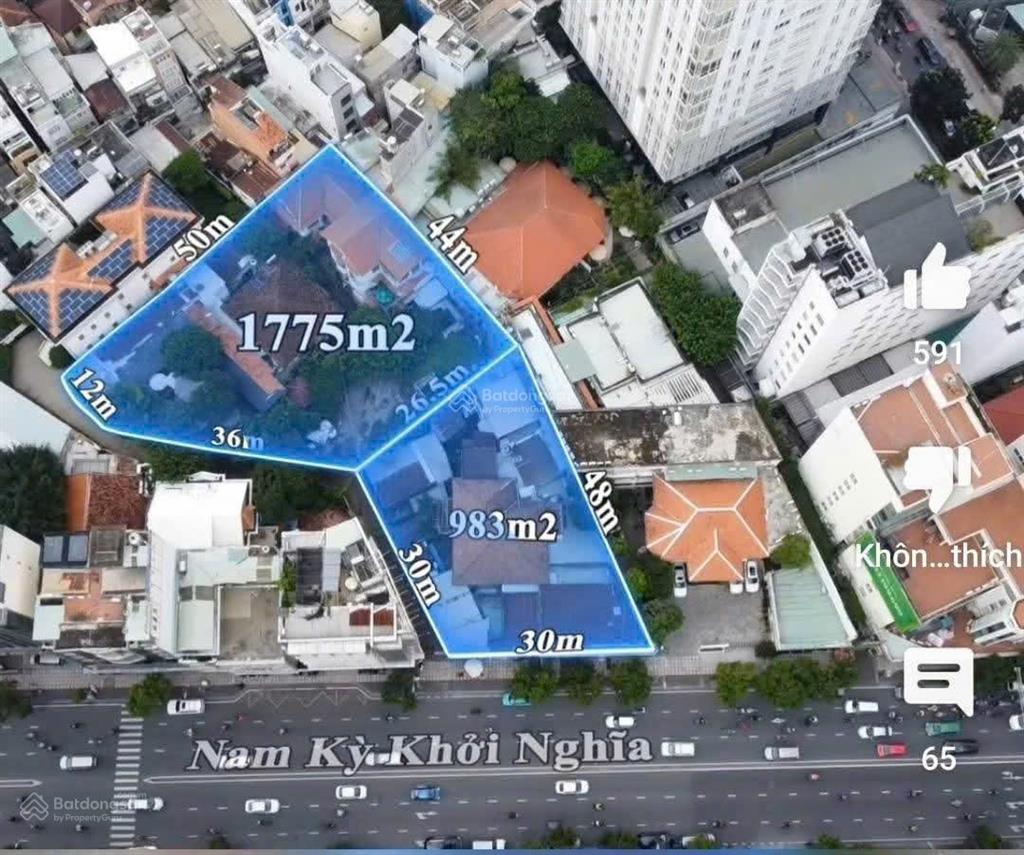 Chuyển nhượng tài sản 2760m2  2 mặt tiền đường nam kỳ khởi nghĩa