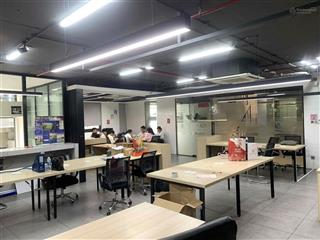 Cho thuê vp tầng trệt ngay chân trạm metro. dt 75m2  full nội thất 15 nhân sự + phòng họp