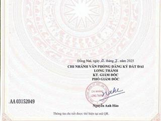 Bán đất phùng hưng, an phước, long thành. diện tích 90m2, shr, thổ cư, giá 1ty1 tl
