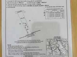 Cần bán đất dt1000m2 80tc 11m đường nhựa sát với khu du lịch suối giàu cách dt997 200m.giá 1ty350