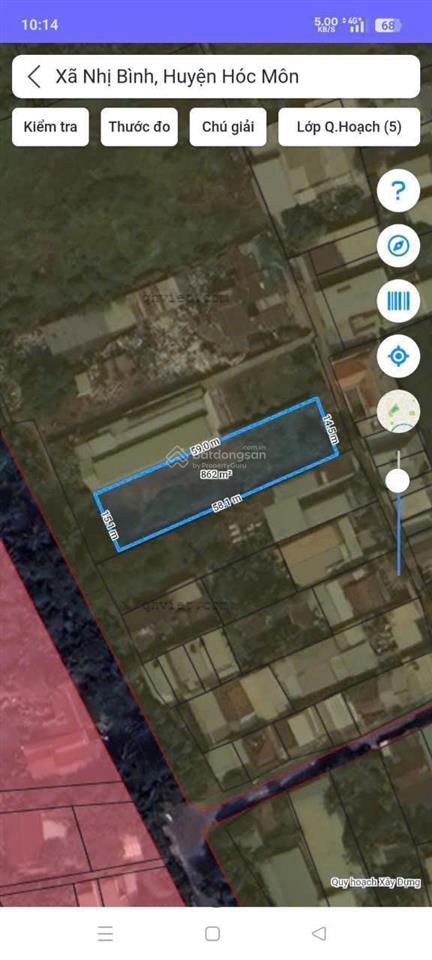 Đất 2 mt nhị bình 18  hóc môn dt 863m² cách bùi công trừng 200m giá tl chính chủ