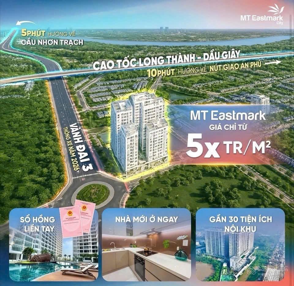 Hot! bán căn hộ mt eastmark city giá tốt chỉ ~50 triệu/m2
