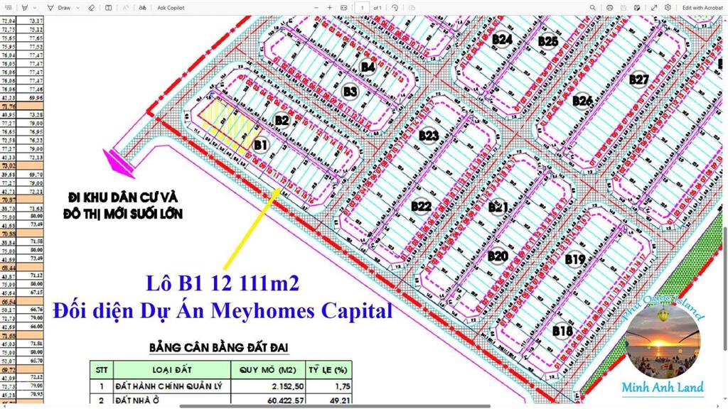 Bán lô siêu phẩm 111m2 dự án nhà cán bộ hải quân vùng 5, đối diện dự án thương mại meyhomescapital