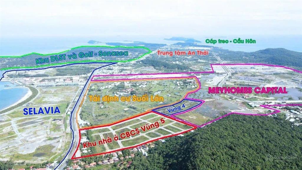 Bán lô 122m2 trục đường lưu thông tái định cư suối lớn, giá cực tốt chỉ 2,85 tỷ
