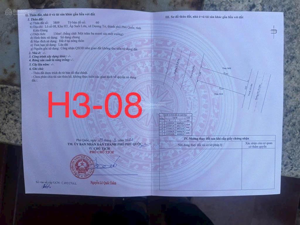 Bán lô 122m2 trục đường lưu thông tái định cư suối lớn, giá cực tốt chỉ 2,85 tỷ