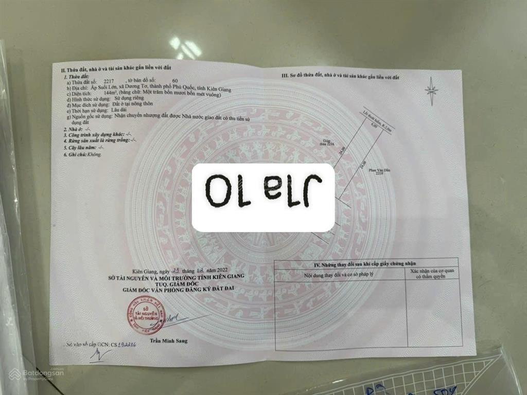 Bán lô diện tích lớn 144m2, tđc suối lớn. đối diện vườn hoa, gần biển, gần trung tâm apec, giá tốt