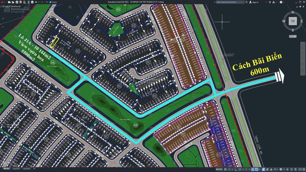 Bán lô diện tích lớn 144m2, tđc suối lớn. đối diện vườn hoa, gần biển, gần trung tâm apec, giá tốt