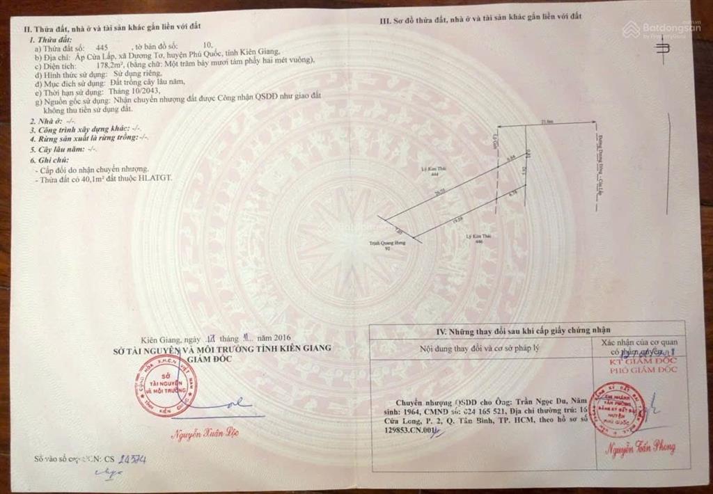 Bán lô 178m2 mặt phố du lịch trần hưng đạo, kinh doanh cực kỳ sầm uất, cách bãi biển 300m, giá tốt