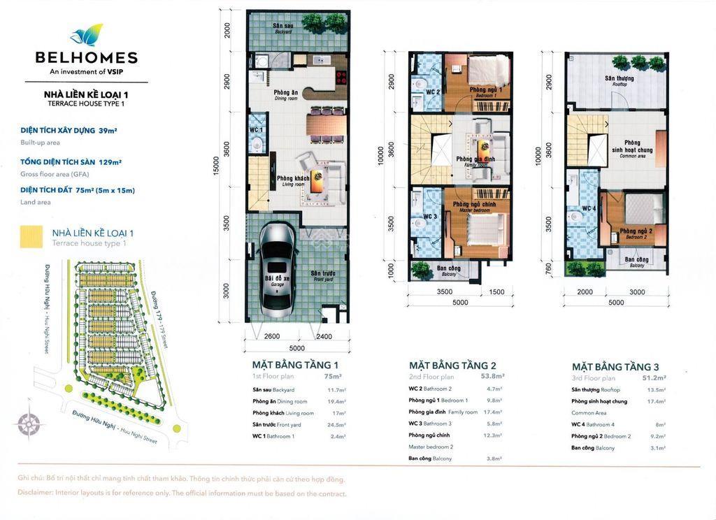 Hiếm! bán gấp nhà biệt thự liền beome từ sơn, bắc ninh. 75m2  mt5m, sổ đỏ cất két! 5,35 tỷ