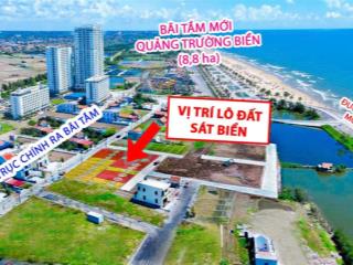 Cắt lỗ! chỉ 1,3 tỷ mua đứt lô đất 82m2 hướng đông nam view quảng trường biển  bãi tắm mới