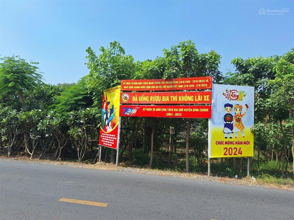 Bán đất mt đường thanh niên, xã phạm văn hai, bình chánh, dt 10x49m có 300m² thổ cư